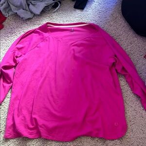 Isaac Mizrahi Pink Oversized Long Sleeve Sweatshirt